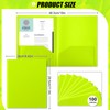 Gueevin 100 Pcs Two Pocket Folders Bulk Plastic File Folder