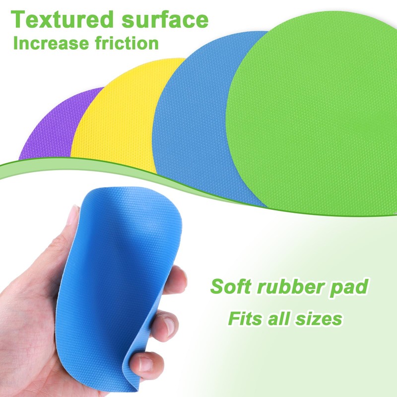 Grevosea 4Pcs Rubber Jar Opener Grippers, Jar Opener Gripper Pad