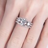 AimiIee Moissanite Wedding Rings Bridal Set 3.7CTTW D Color VVS1