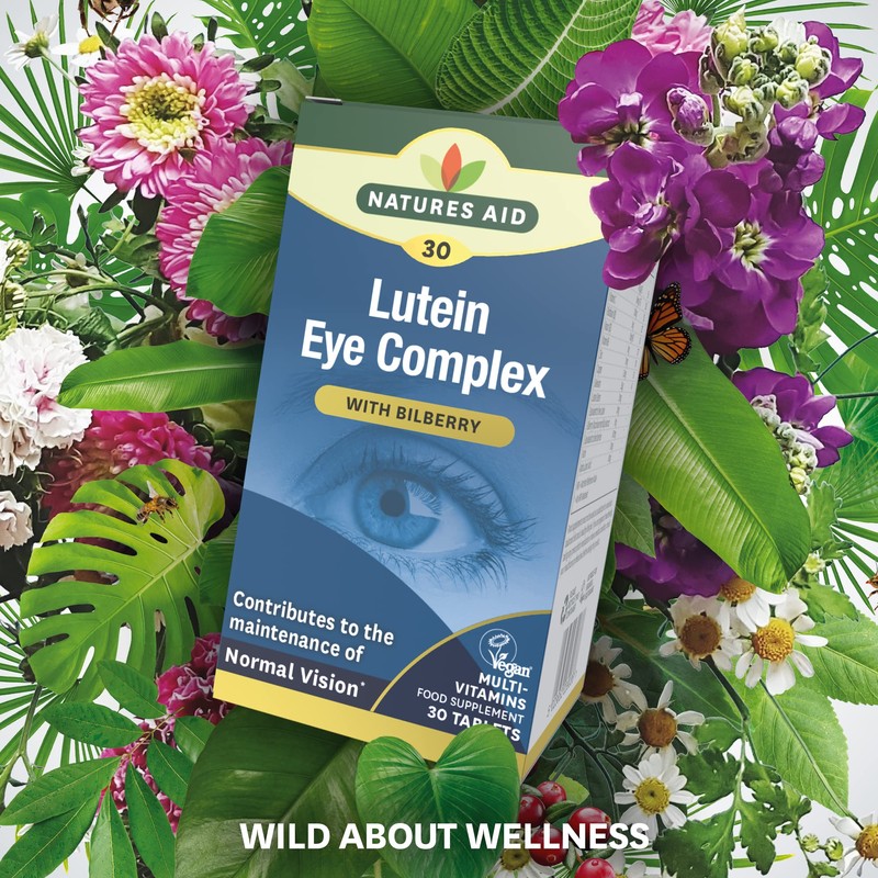 Natures Aid Lutein Eye Complex with Bilberry - Pack of