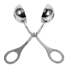 Large Meatball Tongs, Manual Meatball Made of Stainless Steel Portable No-Stick Meatball Scoop Meatball Presser, for Cakes, Ice Cream, Ball Maker, Fried Dough (4.5 cm Diameter)