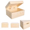 Creative Deco Wooden Box with Lid, 19.5 x 15 x