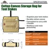 CAMPINGMOON Cotton Canvas Tent Stake Case Storage Bag in Length