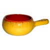 DE SILVA Terre D Umbria Yellow Pottery Handled Dish Soup