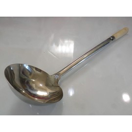 chefs tools commercial stainless steel soup spoon ladle for wok or pan 5-3/4 inch