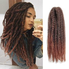 18-inch Brown Marley Twist Braiding Hair – Soft, Fluffy & Versatile Synthetic Extensions for Natural-Looking Styles, Perfect for Crochet Hair & Cuban Twist Hair