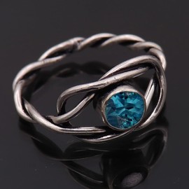 Londoner blauer Topas im Labor gezüchtet Edelstein-für Herren und Damen, alle Größen, 925 Sterling Silber Band Ring, Geschenkartikel, Schmuck TSR1002AT_9 (55 (17.5))
