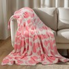 MACEVIA Strawberry Cow Print Blanket for Couch, Flannel Fleece Cow
