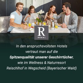 Zollner 310 Tea Towels, Striped, 50 x 70 cm, Set of 5, beige, 50 x 70 cm