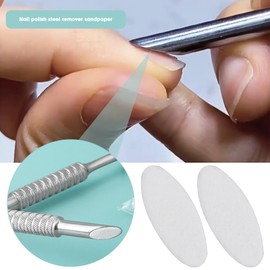 Be In Your Mind 100 Stück Nagelhautschieber Schleifpapier Selbstklebendes Ovales Schleifpapier Nagelhautentferner Nagelvorpolierwerkzeug für Maniküre Und Pediküre (180er Körnung)