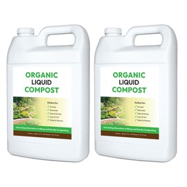 Organic Liquid Compost: Fast-Acting Alternative to Messy and Smelly Composting | Compost Tea Concentrate Perfect for Brewing Compost Teas (1 Gallon, 2 Pack, Treats Up to 40,000 Sq.Feet)