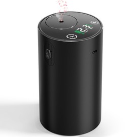 Waterless Essential Oil Diffuser Portable Nebulizer Rechargable Aromatherapy Diffuser for Home/car 2 Modes and 7 Mist Levels 1/2/3/4/6H Timers Black (Black)