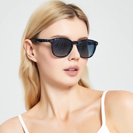 Bircenpro Polarised Retro Sunglasses for Women - 100% UV Protection Classic Round Sunglasses Polarised for Women for Driving and Fishing, c