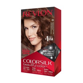 REVLON Colorsilk Color Permanent Hair Dye, 46 Medium Golden Chestnut (Pack of 2)