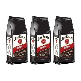 Jim Beam 3 Pack - Jim Beam Original Bourbon Flavored Ground Coffee - 12oz Bag
