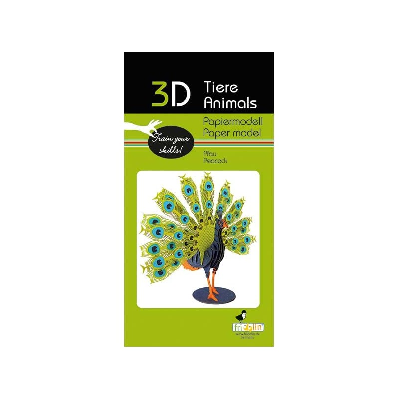 Fridolin 3D Paper Model Peacock