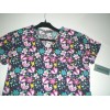 BANNOCK COURT WOMEN SCRUB TOP FLORAL SIZE EXTRA SMALL