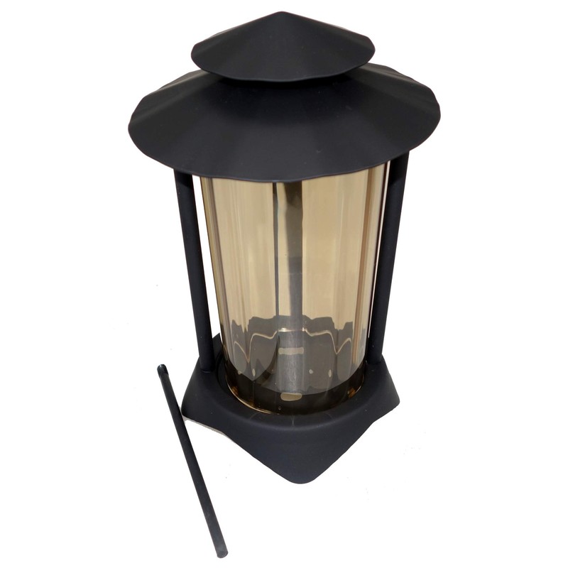 Grave Lantern, Grave Lamp, Grave Light, Steel with Ground Anchor