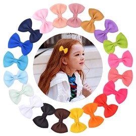40pcs 1.8Inches Baby Girls Hair Bows Clips Mini Hair Barrettes Grosgrain Ribbon Hair Accessories for Kids Toddlers Infants