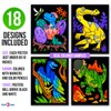 Super Pack of 18 Fuzzy Velvet Coloring Posters (Dinosaurs Edition)