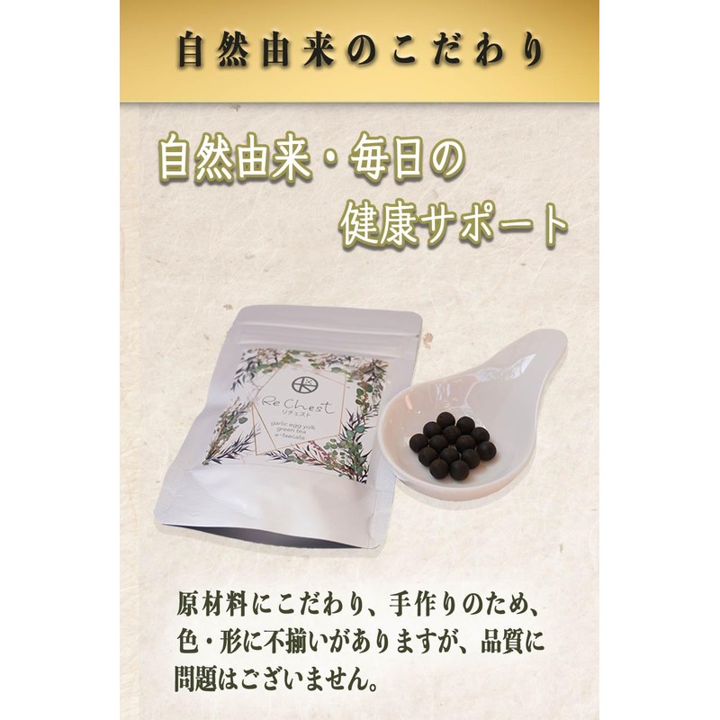 植物性乳酸菌 【リチェスト】 にんにく卵黄 すべて国産原材料 1袋/62粒入り 約1ヵ月分 梅の花由来乳酸菌 １粒40億個以上配合 国内製造