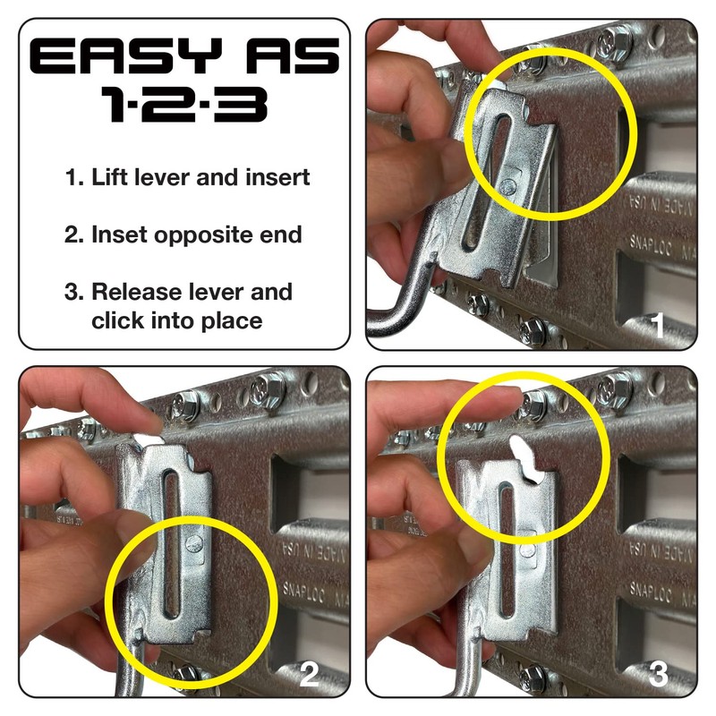 SNAP-LOC E-Track Connector Bar 2-Pack, Logistic Tie-Down for Pickups, Trucks,