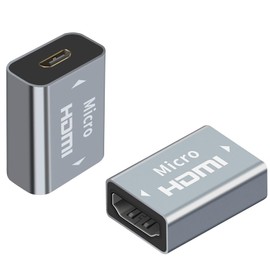 tunghey 2Pack Micro HDMI Adapter Extender HDMI Type D Female to HDMI Type A Female Coupler Connector Support 3D 4K 1080P for Cameras, Computers, Projectors