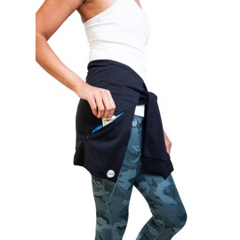 BootyWrap Modern Fanny Pack by Invisibelt - Slimming Wrap for Women with Zipped Pocket Storage To Carry Essentials for Walking, Running, Outdoors (Black, Medium)