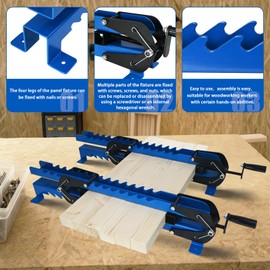 Pressure Panel Clamps (2-Pack),4-Way Pressure Steel Clamp, Moderate Size, Used for Cutting Boards, Tabletops, and Cabinet Manufacturing with Storage Racks, with Clamp Rails And Fixable Feet