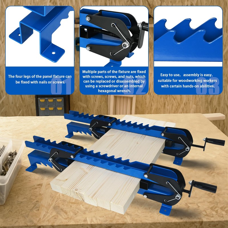 Pressure Panel Clamps (2-Pack),4-Way Pressure Steel Clamp, Moderate Size, Used