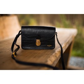 Gusti Sandy Leather Shoulder Bag Everyday Bag Crossbody Leather Party Bag Evening Bag Women's Vintage Black Leather, black