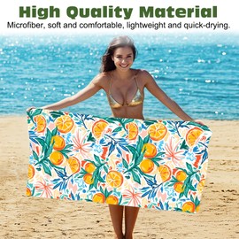 KASESSS Beach Towels 70*140CM, Microfibre Beach Towel, Thin Holiday Towel, Sand Free Quick Dry Beach Towel, Microfibre Towel for Adults Kids, Beach Accessories Lightweight Towel for Swimming Sport Gym