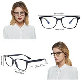 CLASAGA Progressive Multifocus Reading Glasses for Women Men, Blue Light Blocking Multifocal Computer Readers Eyeglasses (4 mix, 3.0, x)