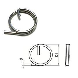 Split Cotter Ring T316 (A4) Marine grade stainless steel 1.25 x 15 mm Pack Size : 20