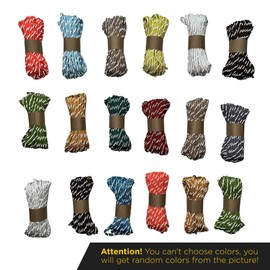 EdcX 4 mm Reflective Paracord 550 (15, 30, 50 m) – Tear-Resistant Parachute Cord for Survival Made of 100% Nylon, 4 mm Type III, with 7 Wires, in Many Colours