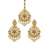Bindhani Multi Drop Filigree Inspired Indian Earrings With Maang Tikka