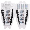 80pcs Silicone Lazy Shoelaces Elastic Black No Tie Shoe Laces