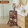 COSYLAND Toddler Standing Tower - Adjustable Height Toddler Kitchen Stool