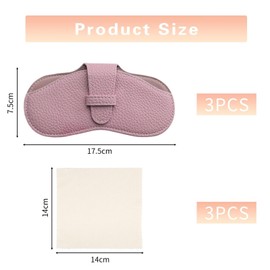EHDWXVZM 3-Teilige Pu-Er-Sonnenbrille Und 3-Teilige Tücher, Tragbare Aufbewahrungstasche, Brillenzubehör, Sonnenbrille Schutzabdeckung.