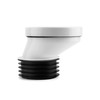 QWORK® 50mm Toilet Offset pan Connector PVC Waste Pipe Connector