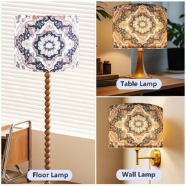 PEESIN Floral Fabric Drum Lamp Shades, 13x13x10in, 1 Pack