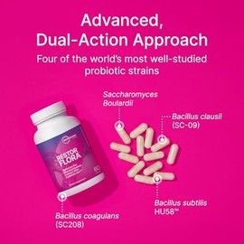 Microbiome Labs Restorflora Probiotics for Digestive Health - Gut Health Supplements with Dual Action Probiotics for Women & Men - Support Bowel Regul