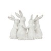 Creative Co-op EC0147 Whitewashed Polyresin Bunny Rabbit Quartet Figures and