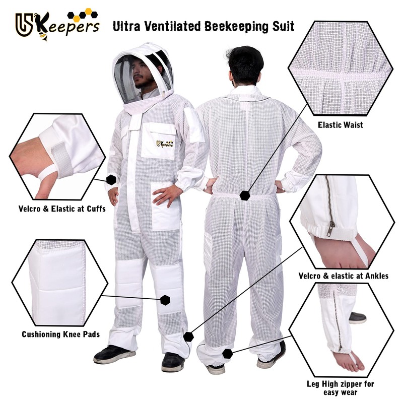 USKEEPERS 3-Layer Ultra Ventilated Bee Suit for Men & Women