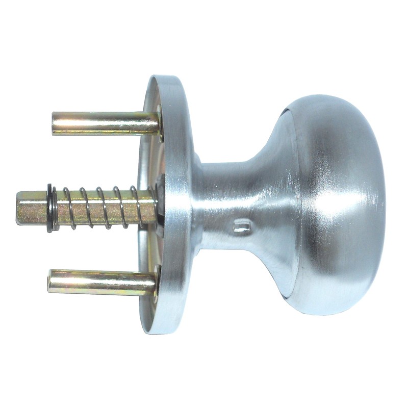 Em-D-Kay Dull Chrome Solid Knob and Rosette Assembly Kit (Fits