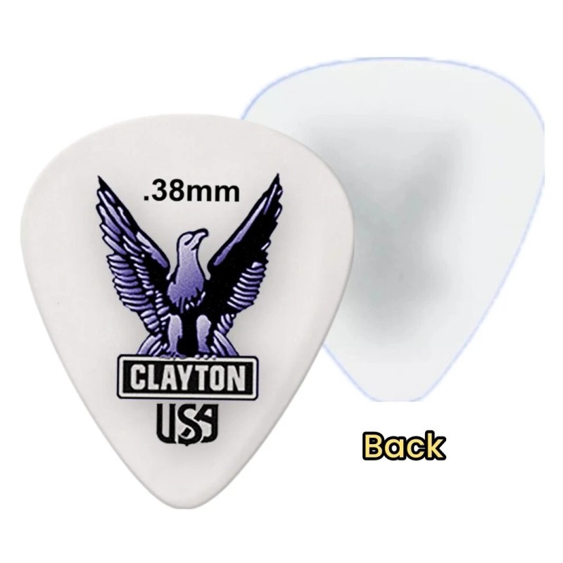 Clayton Acetal Standard Guitar Picks 0.38mm 3 Picks