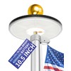 Flagpole Light Solar Powered, 360 LED Ultra Bright Flag Light