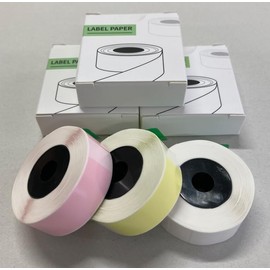 Thermal Label Roll WS-HP3LC WS-HP3LC Genuine Tape for Label Writer WS-HP3 WS-HP4 [0.6 x 1.6 inches (14 x 40 mm), 160 Sheets per Roll] White, Yellow, Pink, 3 Rolls Set of 1 Each