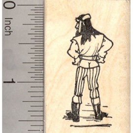 Small Pirate Rubber Stamp, Booty View