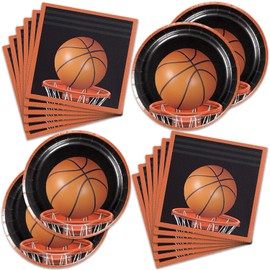 Generic 40 PCS Black basketball Theme Party Supplies - Perfect for Birthdays Party and More Party